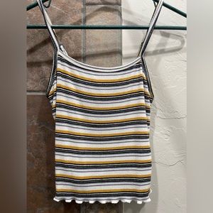 Forever 21 | S | cropped tank | yellow black grey |